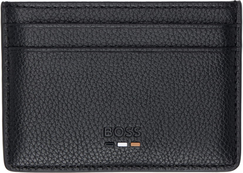 Гаманець BOSS Faux-Leather Card Holder чорний | 50536513