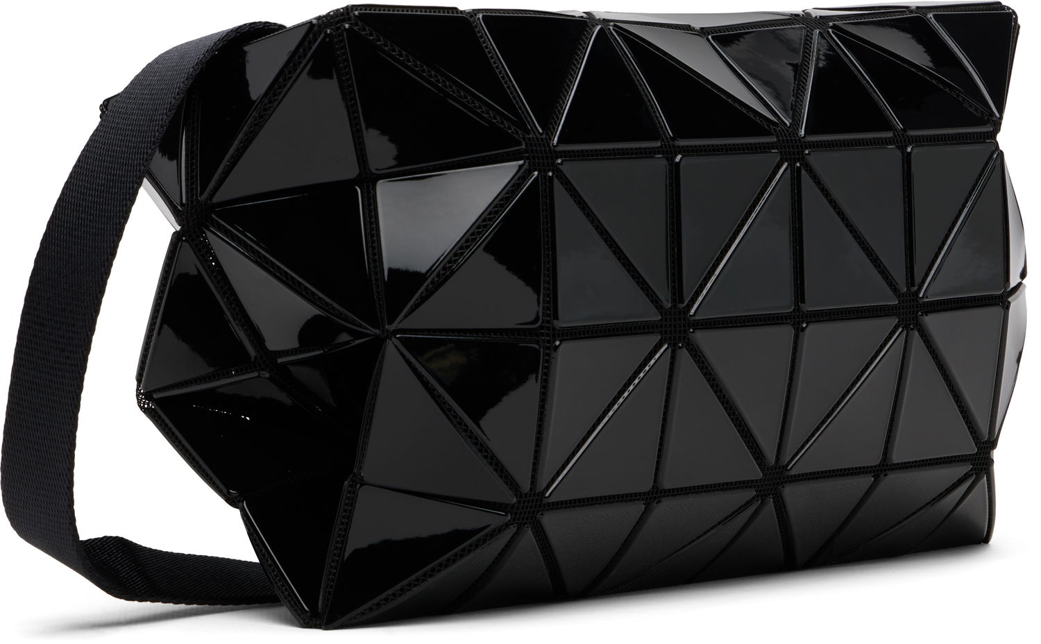 Сумка BAO BAO ISSEY MIYAKE Glossy Triangular Panel Carton Shoulder Bag чорний | BB58AG422, 1