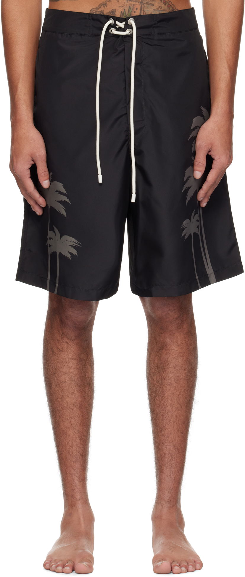Купальники Palm Angels Palm Angels Palms Print Swim Shorts чорний | PMFD017S25FAB0031010