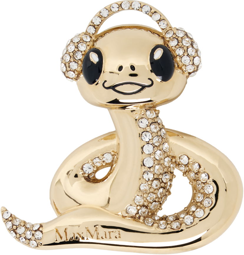 Pin Max Mara Max Mara Crystal Snake Brooch Металік | 2514751021600