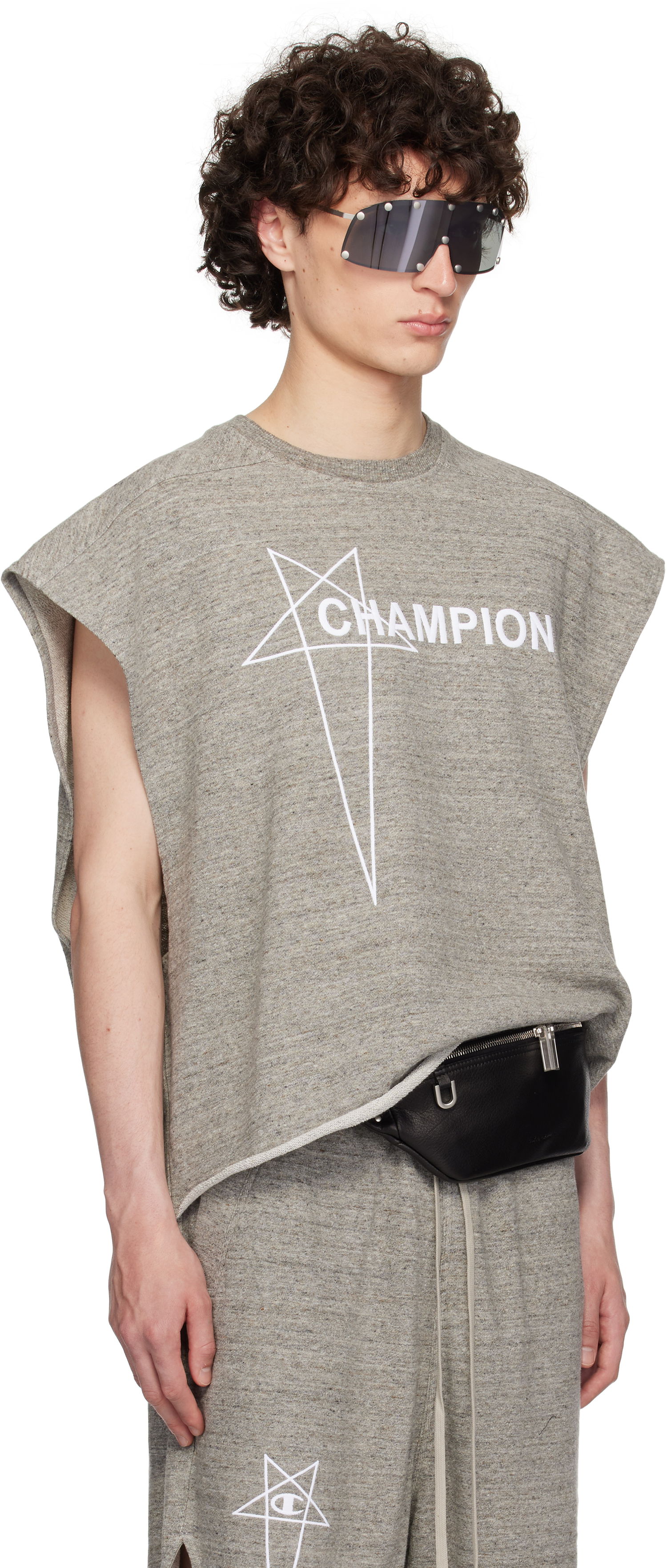 Безрукавка Rick Owens Rick Owens Champion Edition Micro Tatlin Tank Top Сірий | CM01E1667 CHMJ JERSEY, 1