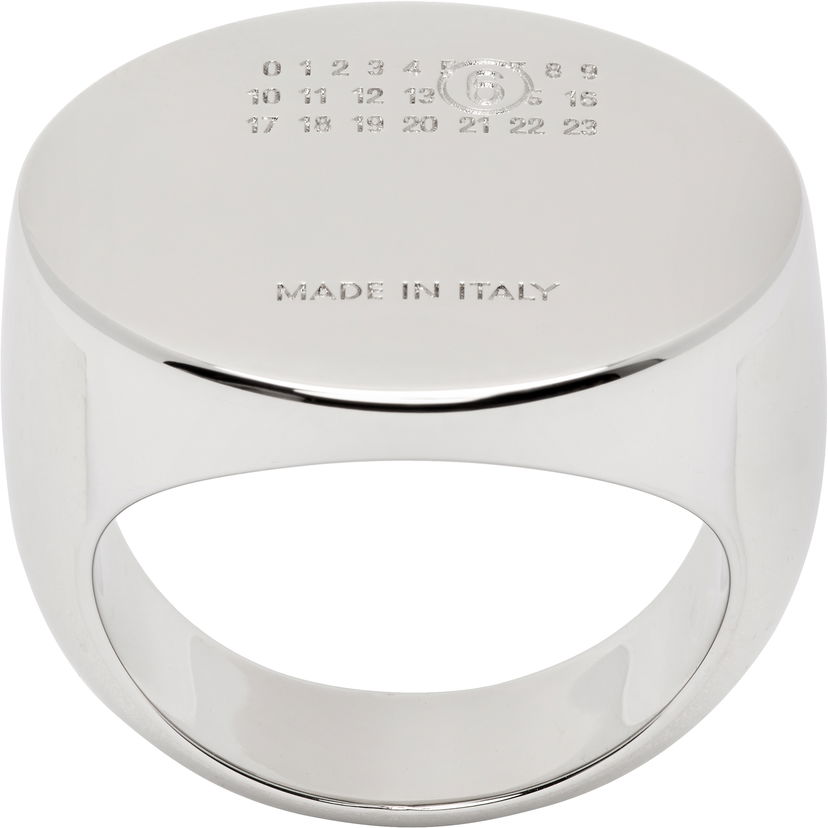 Кільце Maison Margiela MM6 Maison Margiela Oval Numeric Ring Металік | SM7UQ0108 P8601