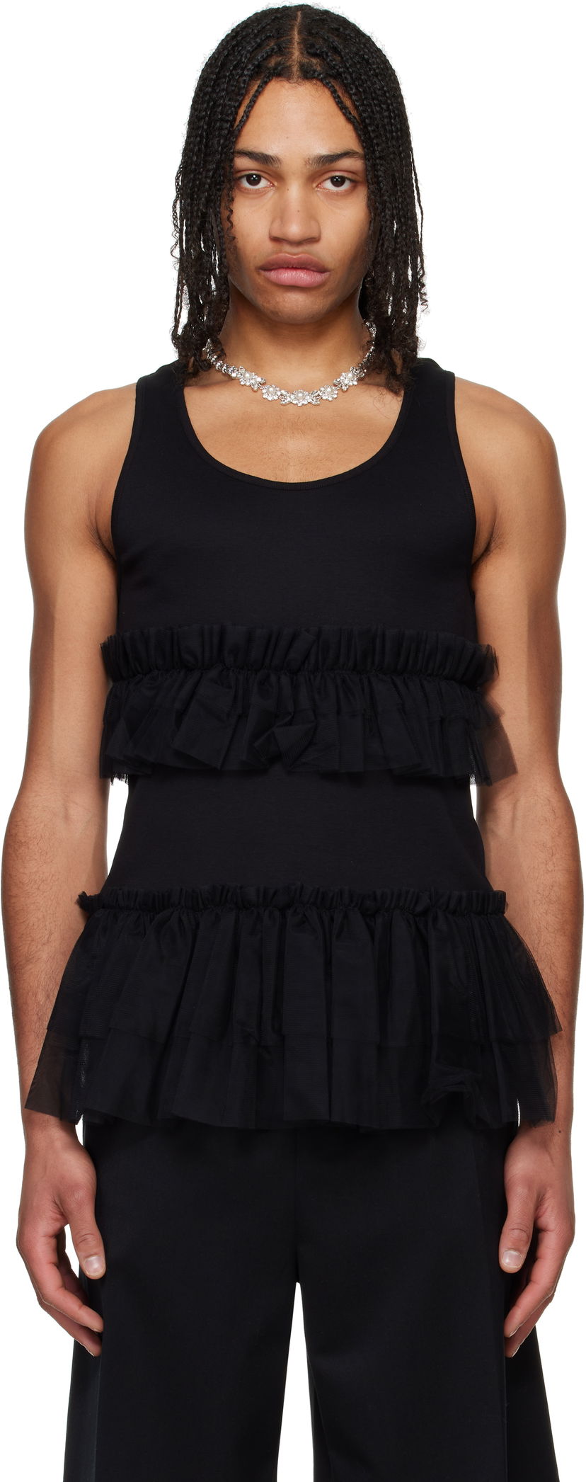 Безрукавка Simone Rocha Simone Rocha Tutu Hem Tank Top чорний | 5334 0553