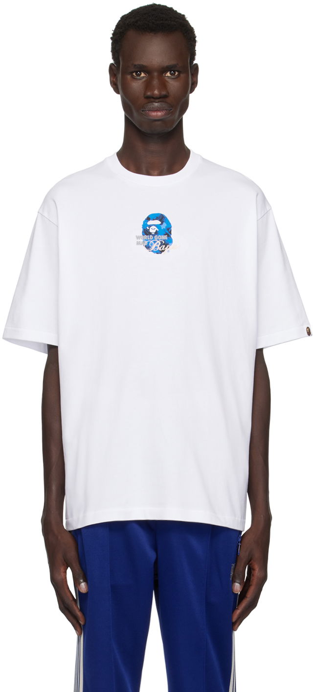 Футболка BAPE Ape Head T-shirt білий | 001TEK801328M