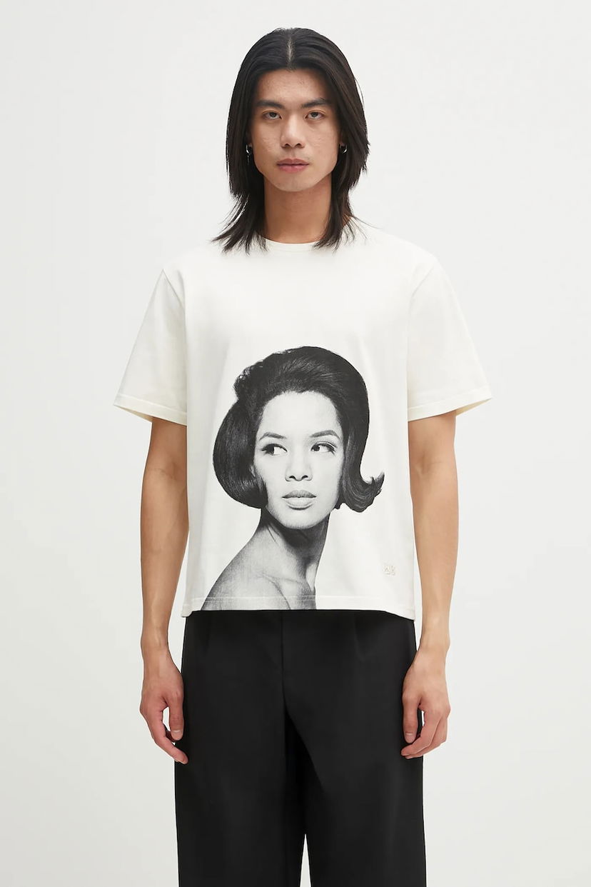 Футболка Wales Bonner Wales Bonner Selah Oversized T-Shirt білий | UA25JE29.JE01.100