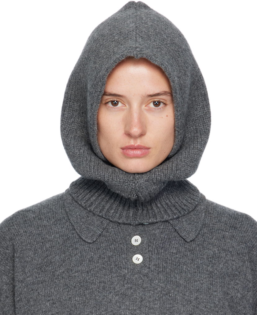 Шарф &Daughter &Daughter Hand-Knitted Hooded Cowl Сірий | HKN03924