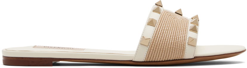 Аксесуари Valentino Valentino Garavani Rockstud Slide Sandals білий | 6W0S0MH4HJQ