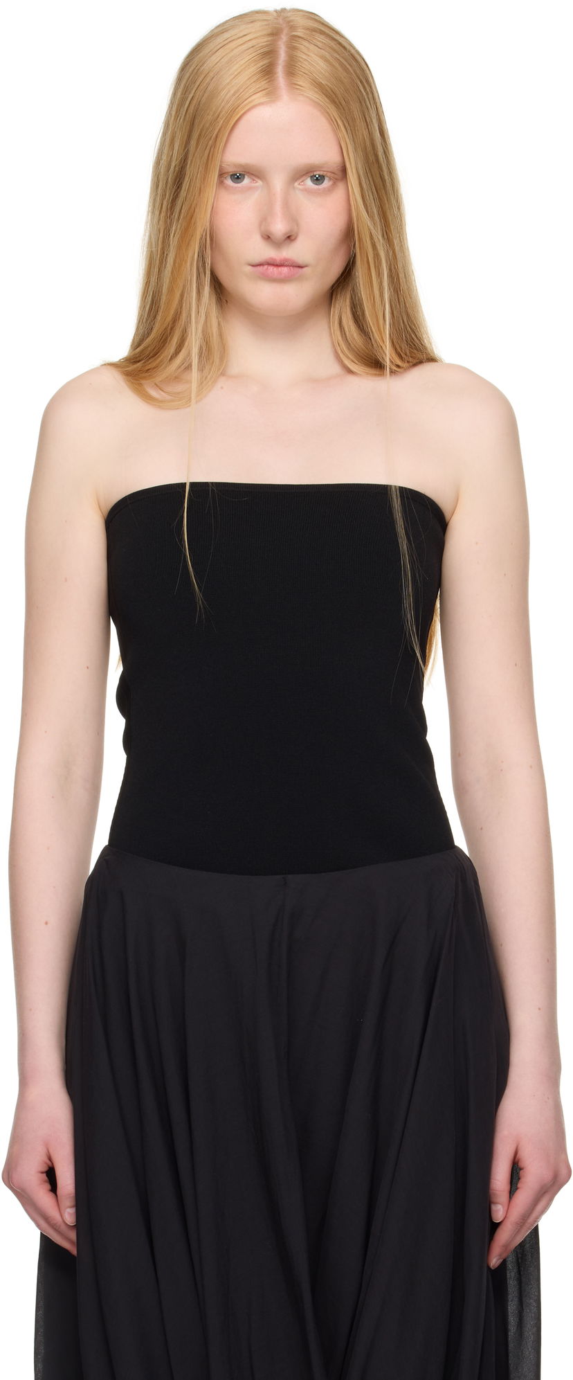 Безрукавка TOTEME TOTEME Compact Knit Tube Top чорний | 253-WRT0575-YA0187