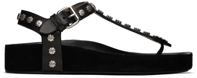 Аксесуари ISABEL MARANT Isabel Marant Enore Flower Studded Platform Sandals чорний | 24PSD0115FA-B1B08S