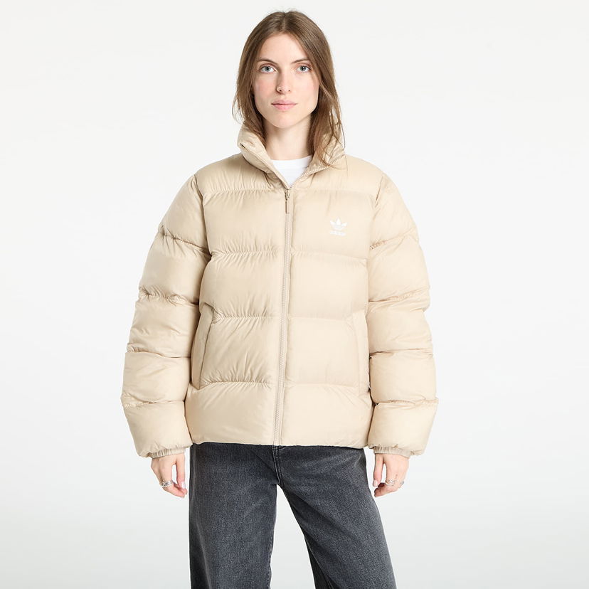 Пуховик adidas Originals Adicolor Short Puffer Jacket бежевий | JX2947