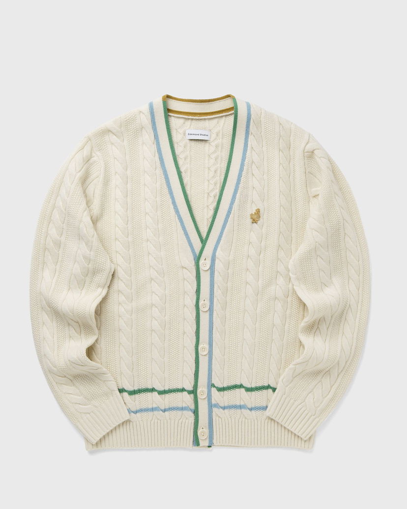 Cветр Edmmond Studios Cable Knit Cardigan білий | 324-60-19010