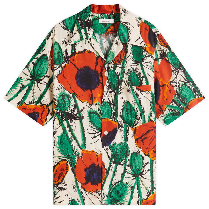 Сорочка Wales Bonner Wales Bonner Highlife Floral Print Bowling Shirt Різнокольоровий | MS25SH08-VI05-0734