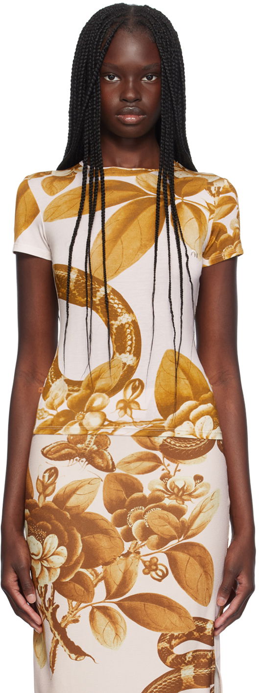Футболка Miaou Miaou Eden Mini T-Shirt бежевий | 7026TJBEDN