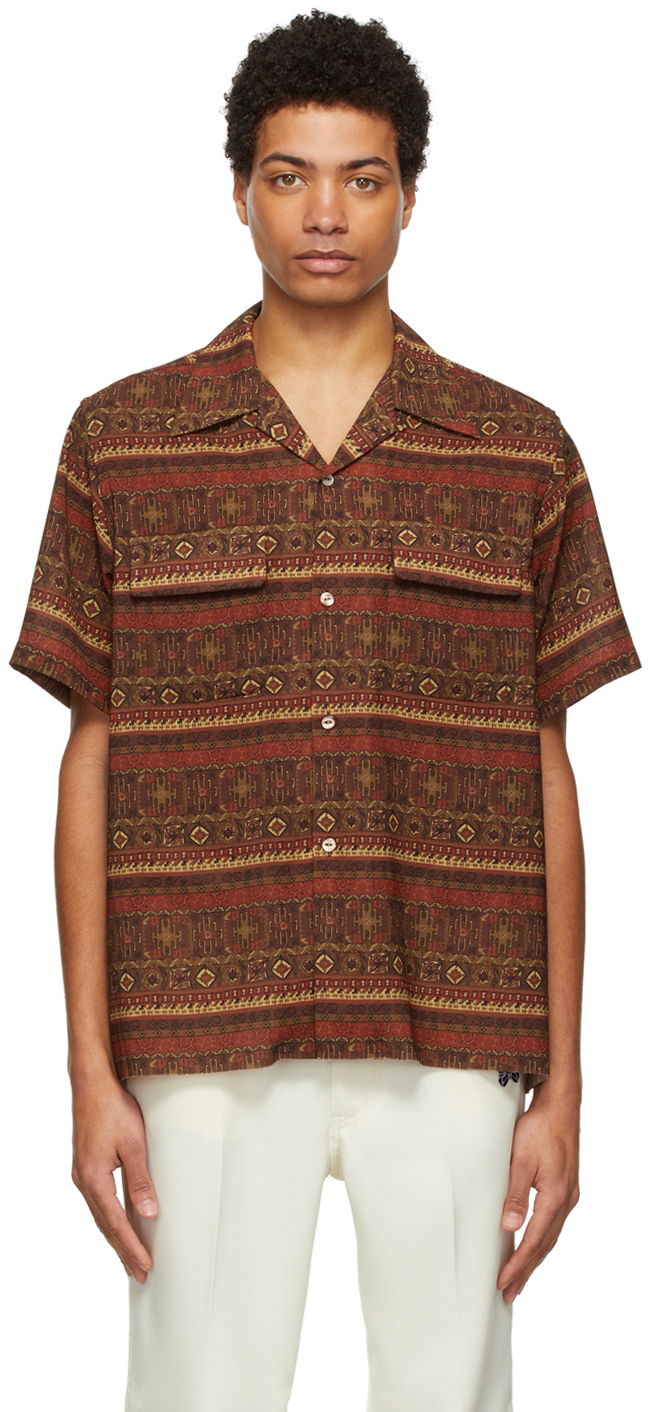 Сорочка Needles NEEDLES Classic Print Shirt Коричневий | KP079