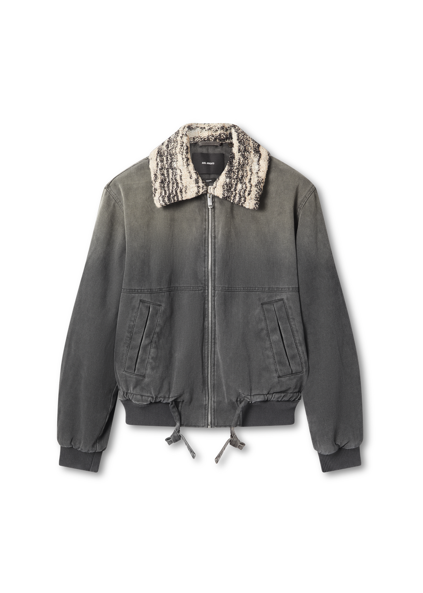 Куртка AXEL ARIGATO Denim Jacket with Faux Fur Collar Сірий | A3157003