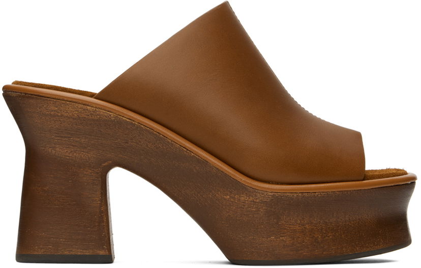 Догляд за взуттям FERRAGAMO Ferragamo Samanta Platform Heeled Mules Коричневий | 01E077 758254