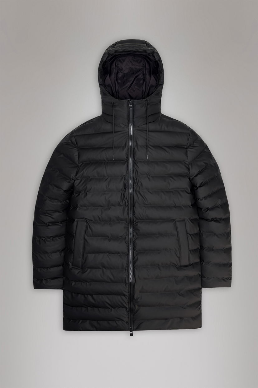 Пуховик Rains Long Puffer Jacket чорний | 15900\01