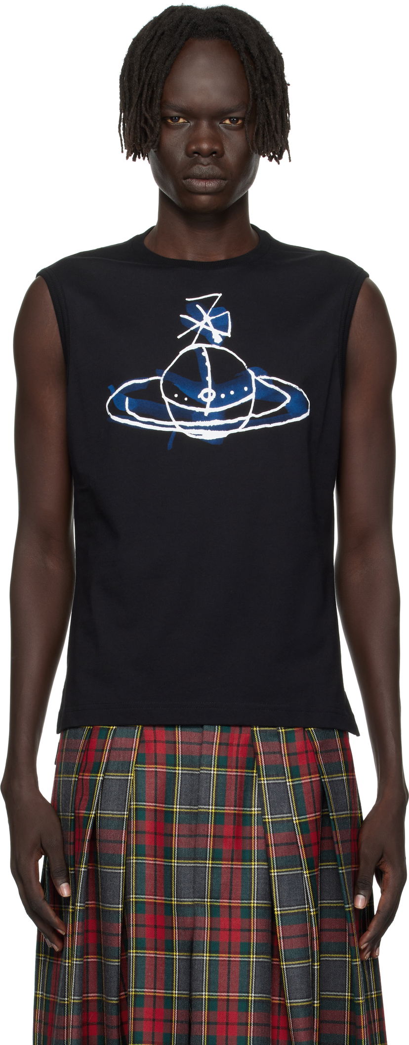 Безрукавка Vivienne Westwood Vivienne Westwood Drawn Orb Sleeveless T-Shirt чорний | 2G01000A-J001M-