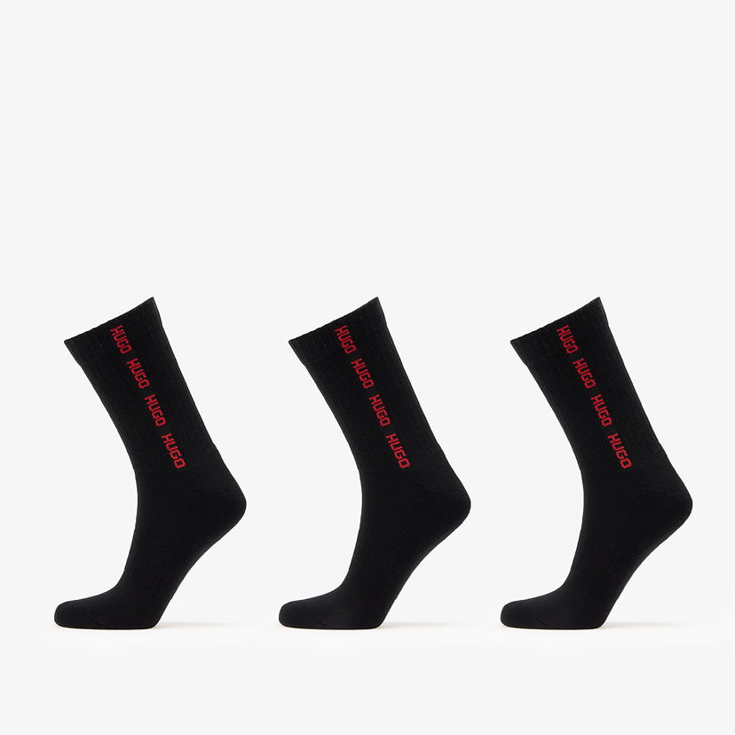 Нижня білизна та шкарпетки BOSS Hugo 3-Pack Qs Rib Tape Md Black чорний | 50543076-001