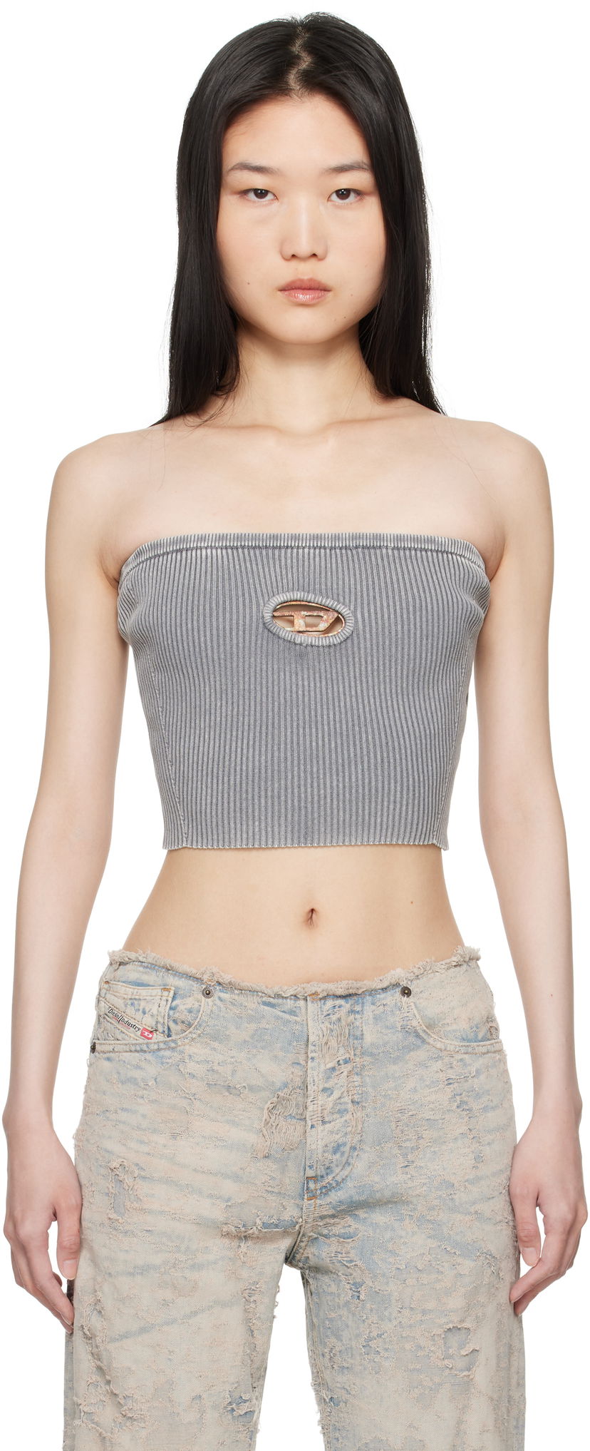 Кроп-топи Diesel M-Clarksville-R Tube Top Сірий | A16270 0DBDI