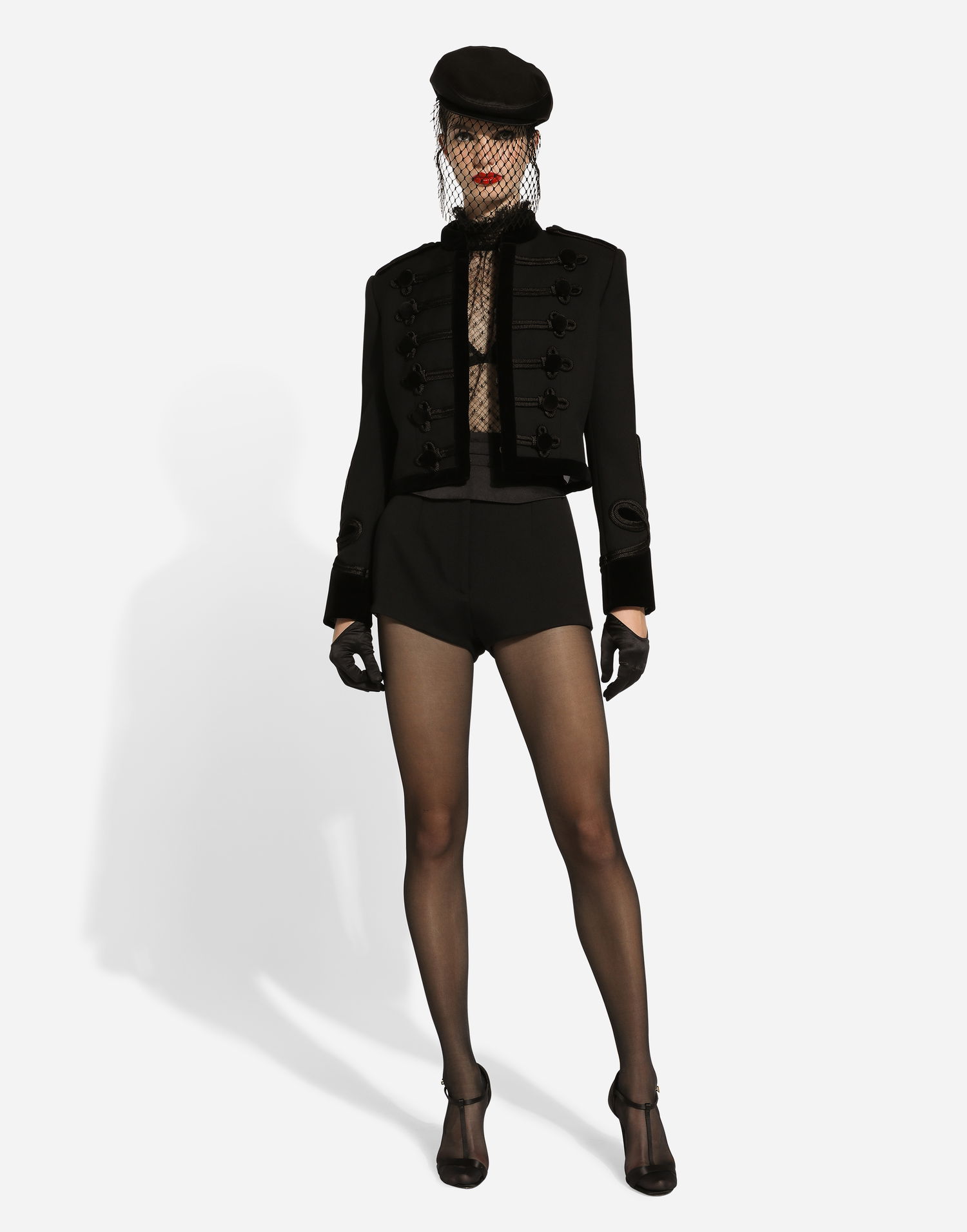 Куртка Dolce & Gabbana Dolce & Gabbana Double Wool Gabardine Tailcoat With Epaulets чорний | F27CRTFU272N0000, 1