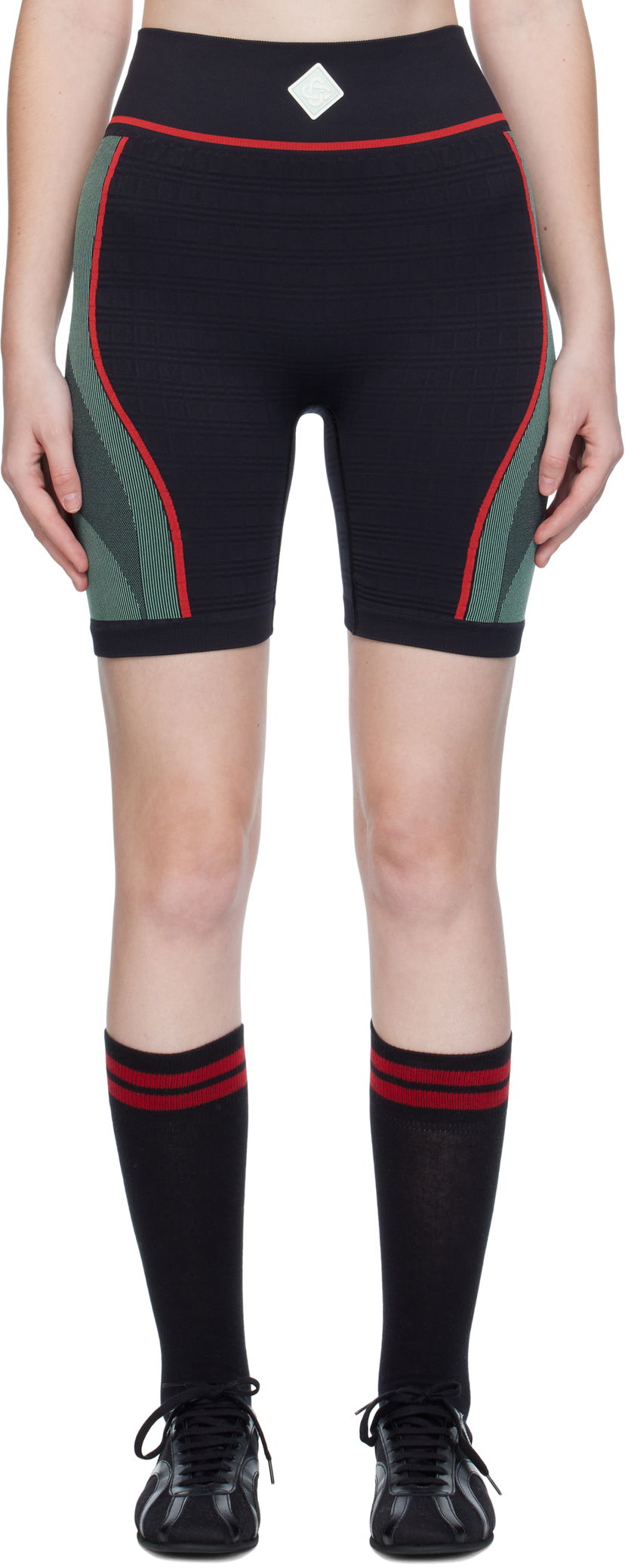 Шорти Casablanca Casablanca Seamless Sport Shorts чорний | WPF25-ACT-031-01