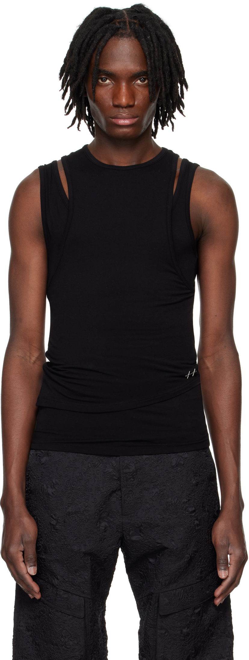 Безрукавка HELIOT EMIL Heliot Emil Eudaimonia Double Layered Tank Top чорний | PRESS25_M_09_130_BLK01