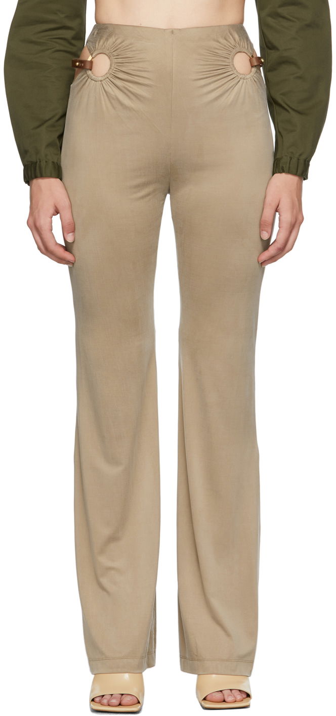 Штани Dion Lee Dion Lee Horse Bit Trousers бежевий | A2277P21
