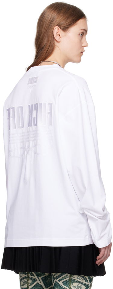 Cветр VETEMENTS VTMNTS Embroidered Long Sleeve T-Shirt білий | VL20LS120W, 2