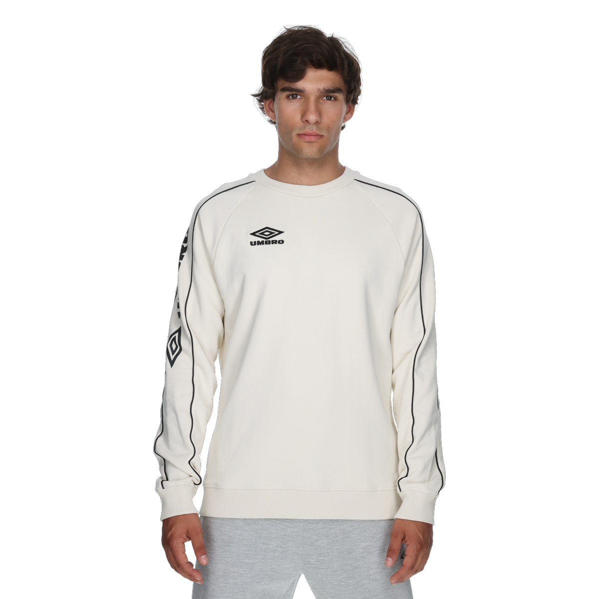 Світшоти Umbro Retro Crewneck Sweatshirt with Taped Sleeves бежевий | UMA253M605-11, 0