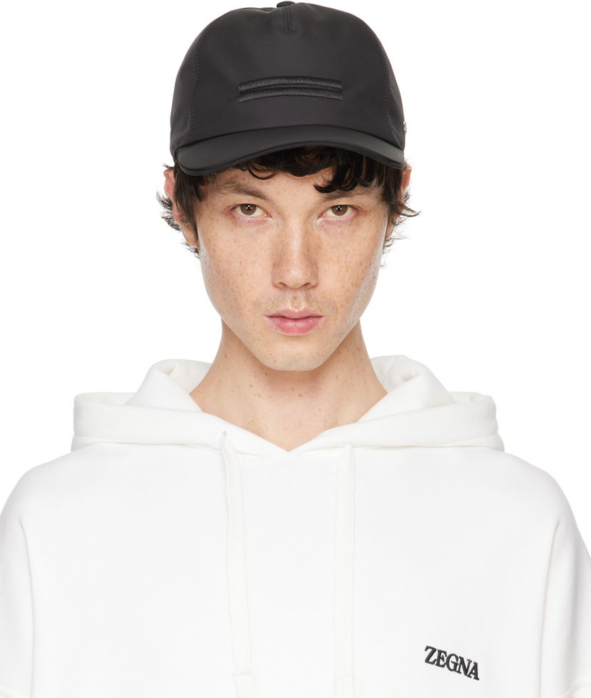 Кепка ZEGNA Technical Baseball Cap чорний | E8I00H-B8C