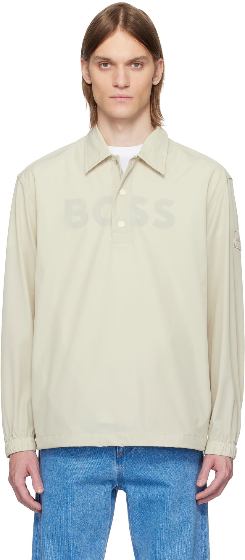 Сорочка BOSS Nylon Polo Shirt бежевий | 50538480