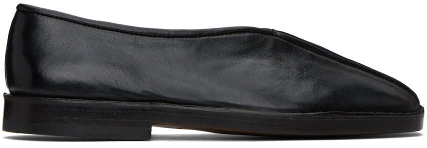 Кросівки та взуття LEMAIRE Flat Piped Slippers чорний | FO0007 LL0023, 0