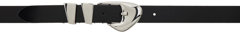 Ремені BY FAR Moore Black Leather Belt чорний | 23CRMOOWBLW