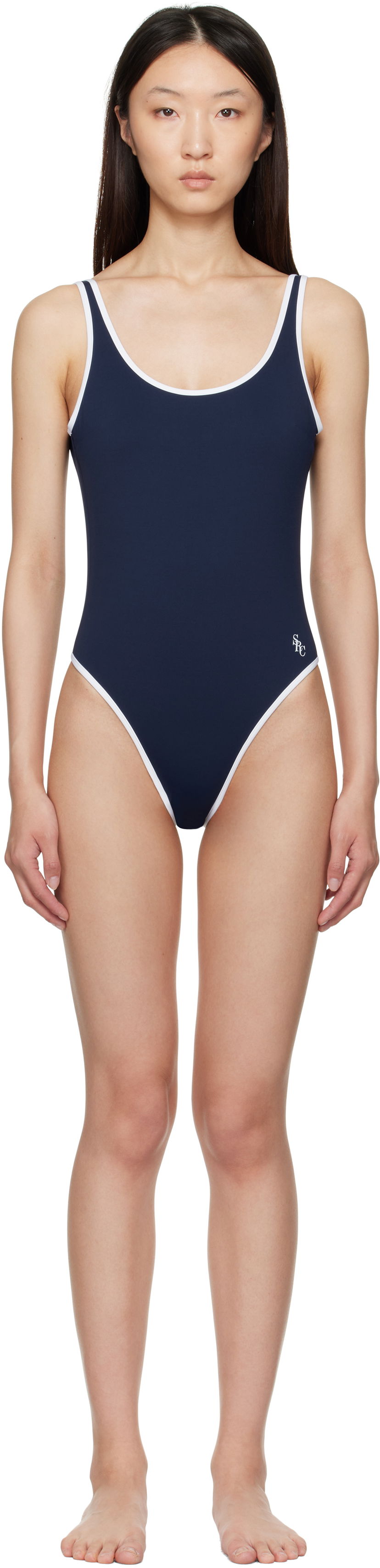 Купальники Sporty & Rich Sporty & Rich Carla One Piece Swimsuit темно-синій | SM017620302BL106