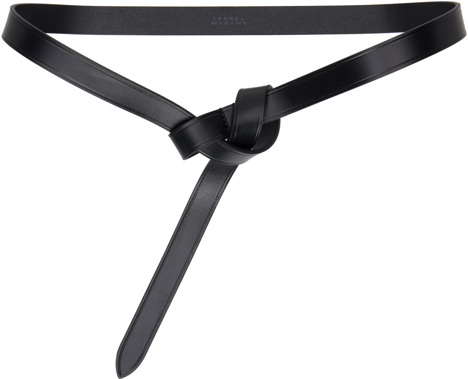 Ремені ISABEL MARANT Kirka Leather Knot Tie Belt чорний | 24ACE248CFA-A3B65A, 0