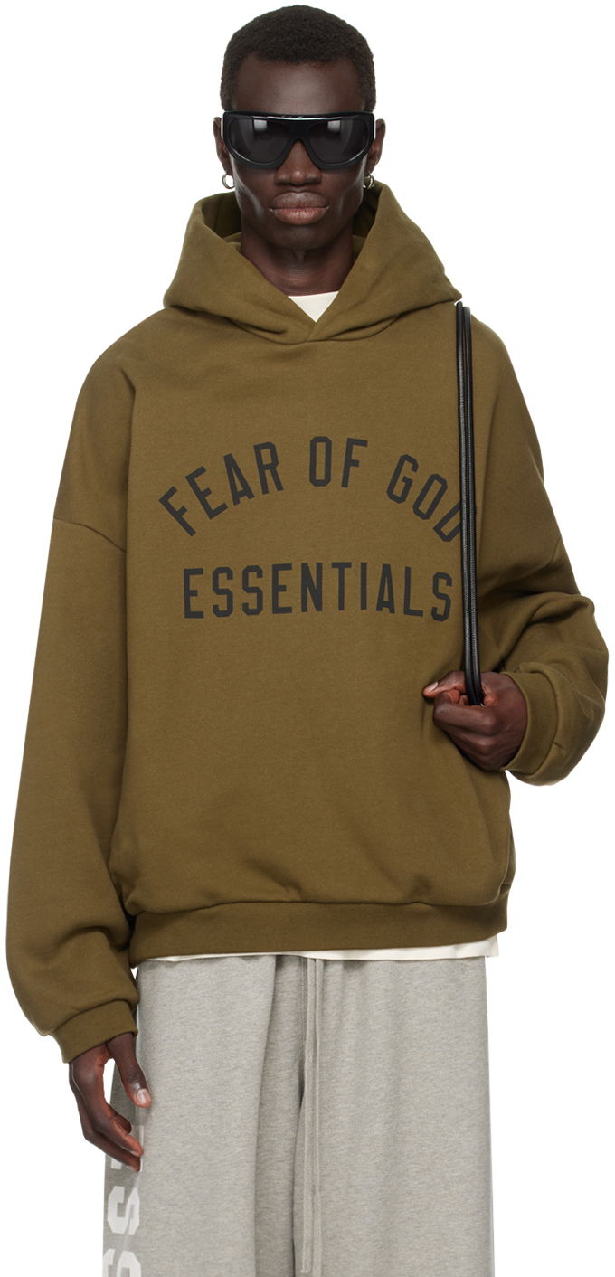 Світшоти Fear of God Essentials Printed Logo Hoodie Зелений | 192BT246254F