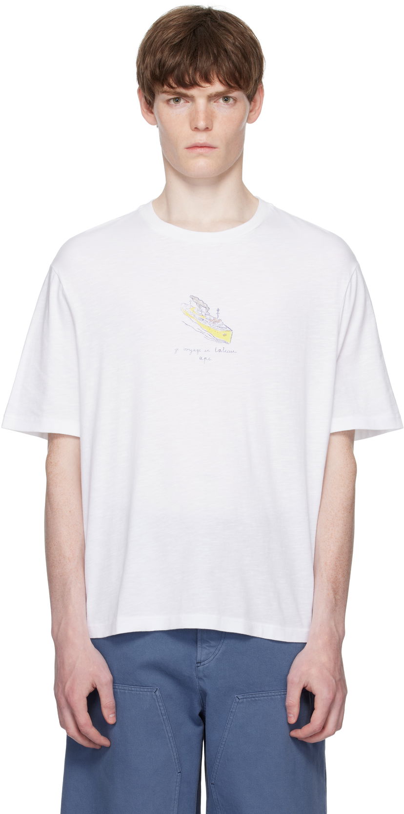 Футболка A.P.C. A.P.C. Jack Graphic T-Shirt білий | COHJC-H26517