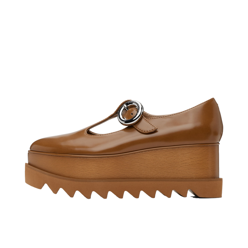Кросівки та взуття Stella McCartney Elyse T-Bar Platform Mary Janes Коричневий | 810504AP0AQ0