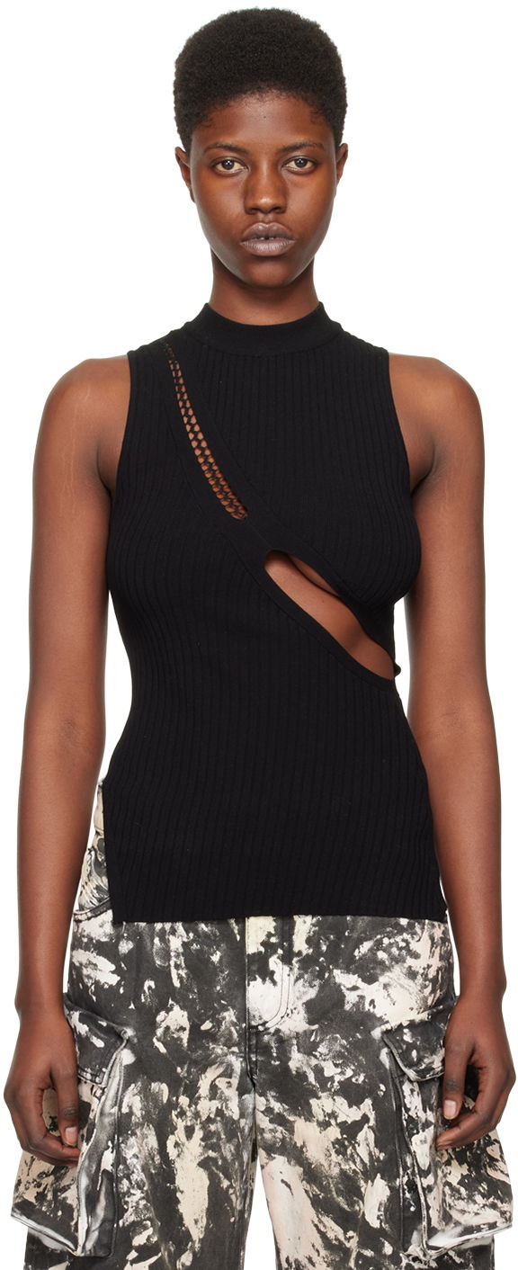 Безрукавка The Attico Attico Cutout Sleeveless Tank Top чорний | 242WCT248 KV001