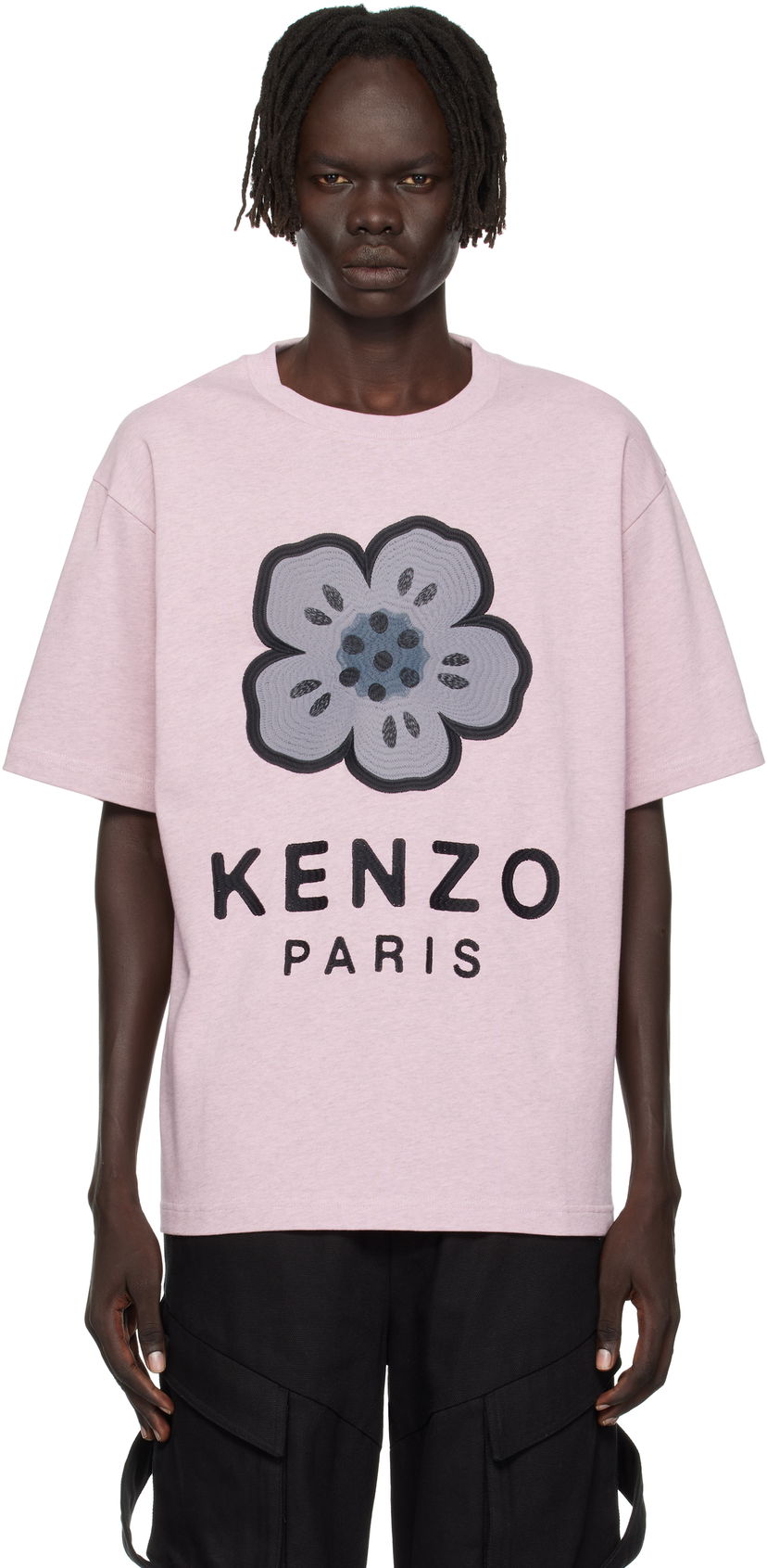 Футболка KENZO Kenzo Paris 'Boke Flower' Embroidered Oversized T-Shirt Рожевий | FF65TS4574SI