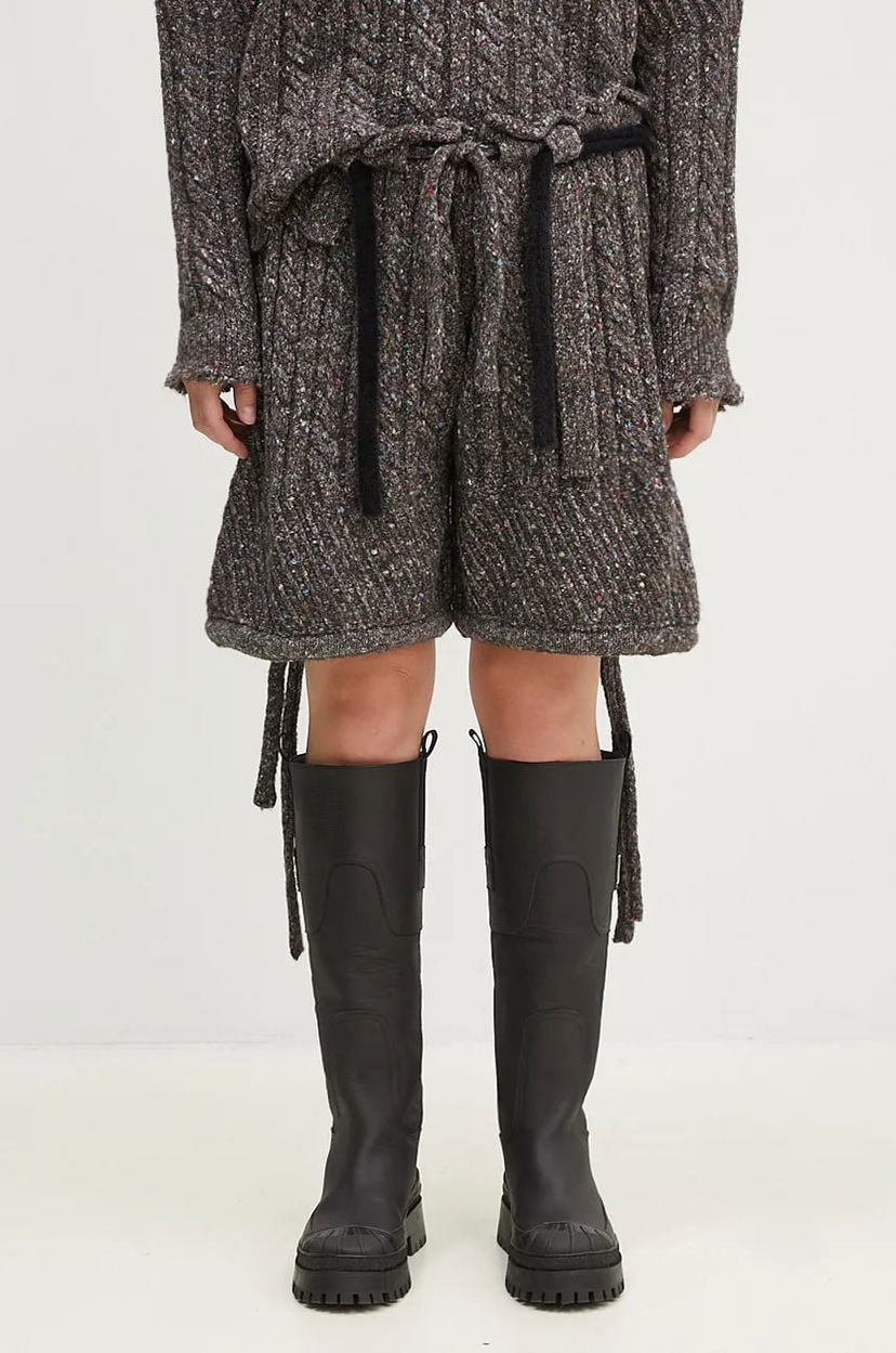 Шорти Ottolinger Ottolinger High Waist Knit Shorts Сірий | 1070801521