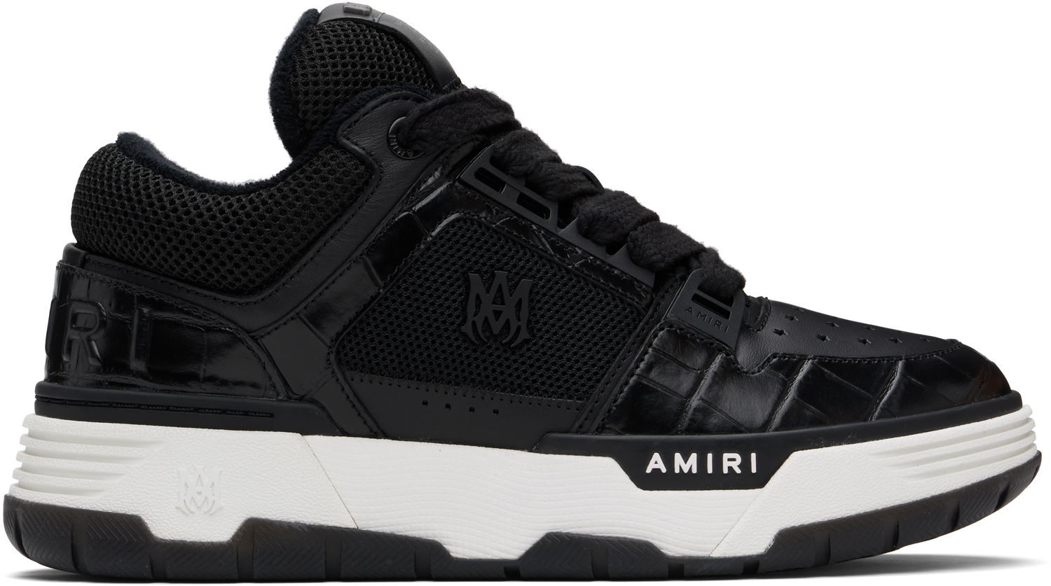 Кросівки та взуття AMIRI AMIRI Croc Debossed MA-1 чорний | AMFOSR1172, 0