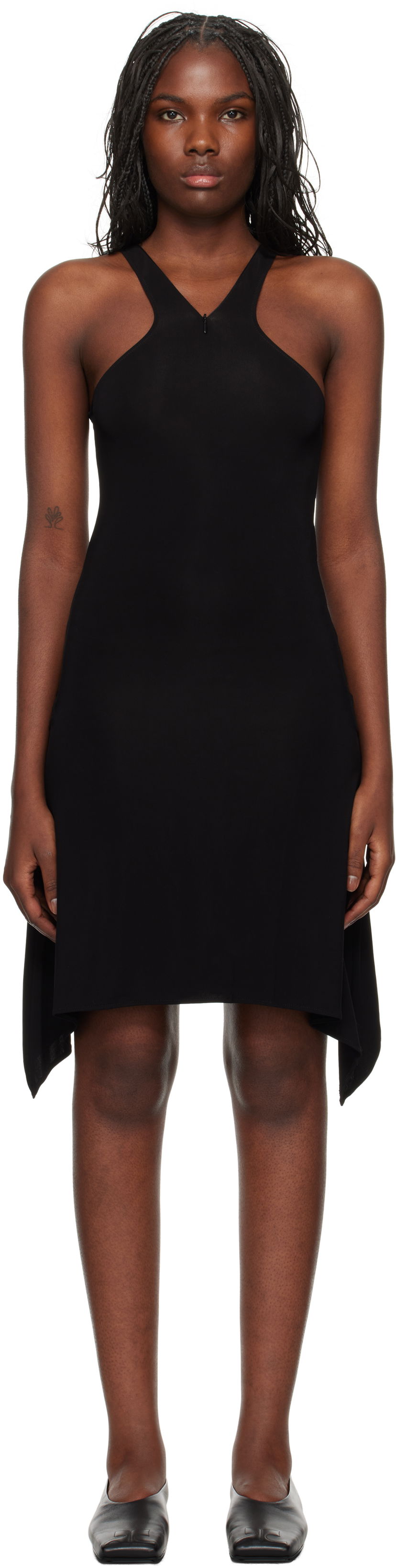 плаття Courrèges Courrèges Criss Cross Jersey Mini Dress чорний | 324JRO461JS0145