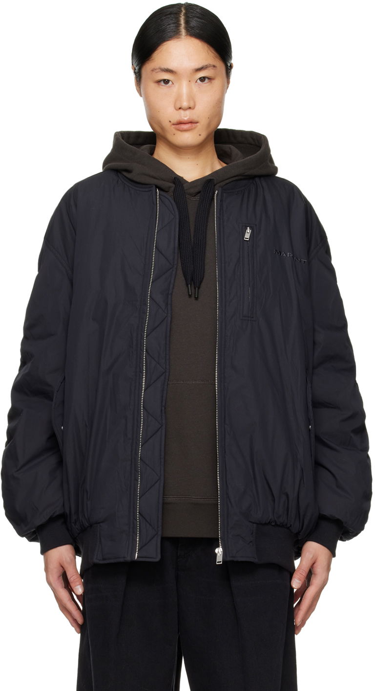 Куртка бомбер ISABEL MARANT Bakya Bomber Jacket чорний | 24PVE0249HA-B1D03H, 0