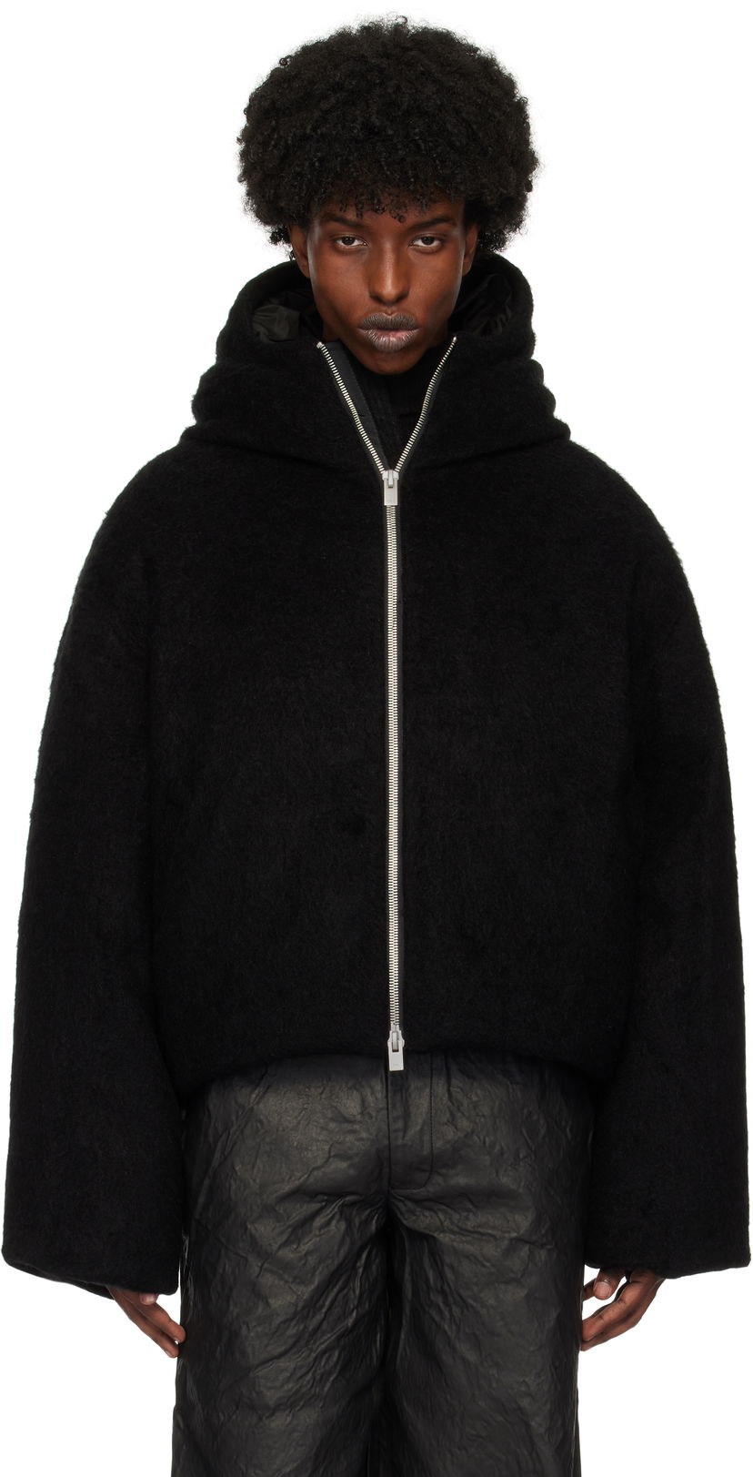 Світшоти HELIOT EMIL Obelis Mohair Down Jacket чорний | AW24_W_02_141_BLK01