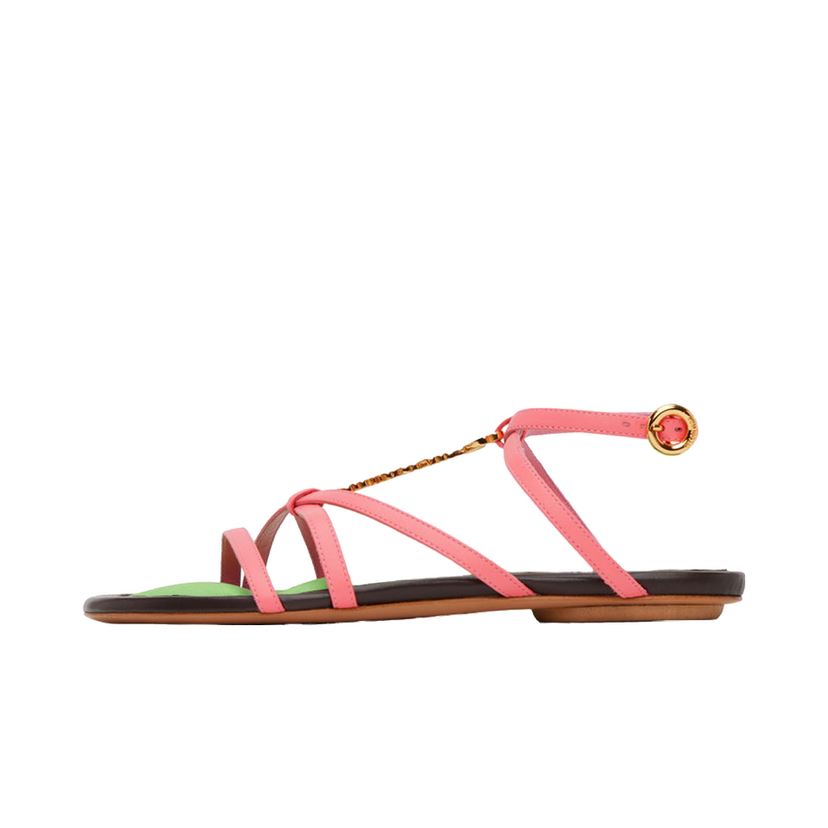 Кросівки та взуття Jacquemus Le Raphia 'Les Sandales Pralu Plates' Sandals "Pink" Рожевий | 23E231FO056-3073
