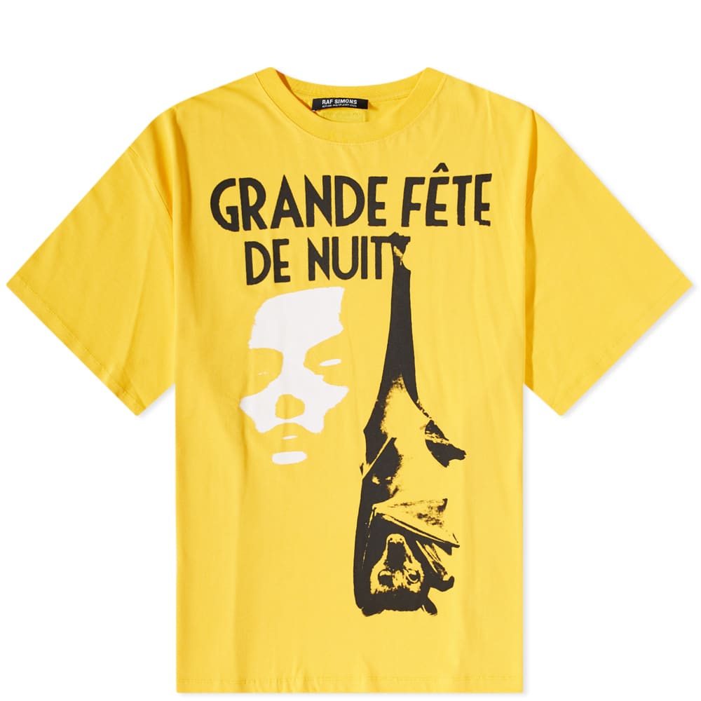 Футболка RAF SIMONS Oversized Grand Fete Tee Жовтий | 222-M131-15, 0