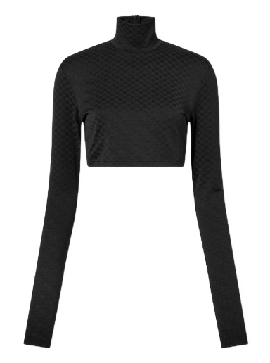 Кроп-топи Ambush Mini Monogram Crop Top чорний | BWAD041F22JER0011010