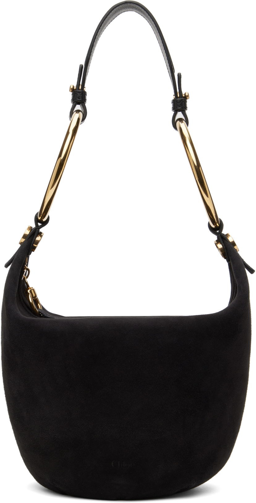 Сумка CHLOÉ Chloé Small Bracelet Suede Shoulder Bag чорний | CHC25SS618O84